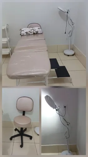 Conjunto para Estética completo. MACA,CARRINHO,BANCO,ESCADA.