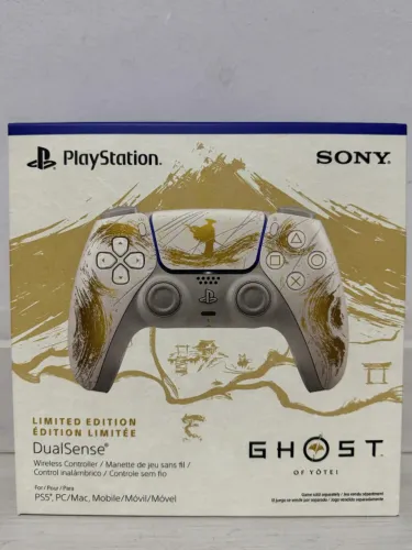 Controle Dualsense Ps5 Edição Limitada Ouro Ghost of Yotei Sony Novo Lacrado