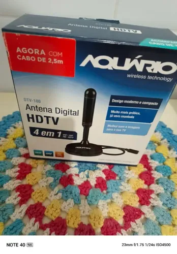 Antena Digital HDTV Aquário DTV-100 4 em 1