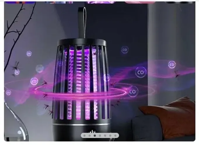 Lampada Recarregavel que Mata Mosquito Uv Cor Preto