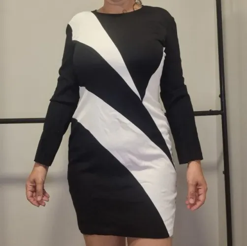 Vestido Preto e Branco Zara G