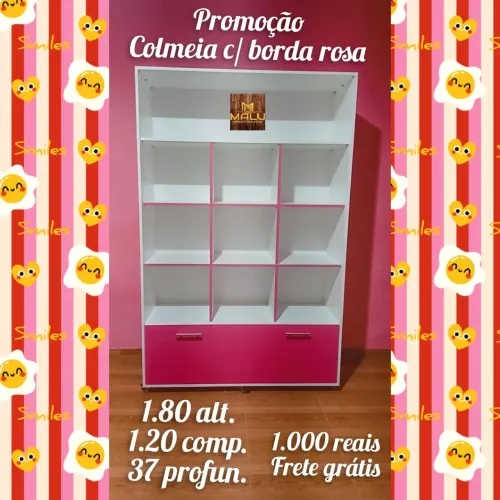 Colmeia com borda rosa