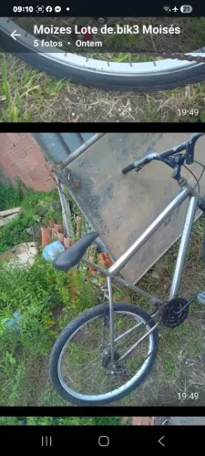 Bicicleta cromado pé de vela monoblock