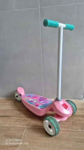 Patinete 3 Rodinhas Rosa Bandeirantes (Usado)