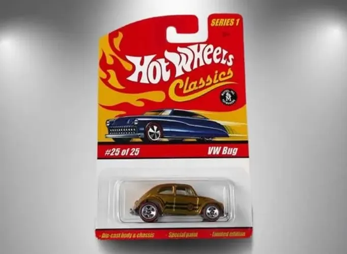 Hot Wheels - VW Fusca Beetle Classics Dourado - H7090