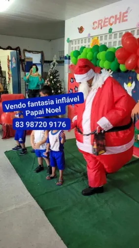 Vendo fantasia do papai Noel inflável, informações no zap *