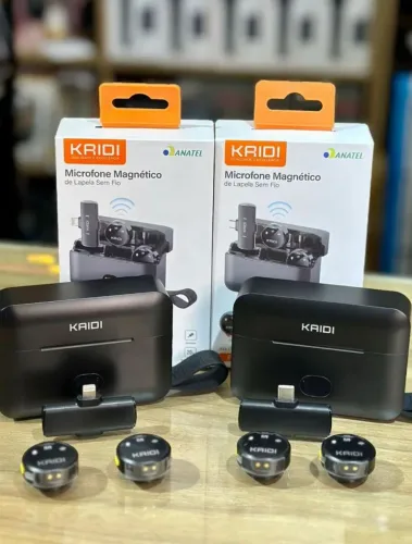 Microfone Magnético de Lapela Sem Fio KAIDI
