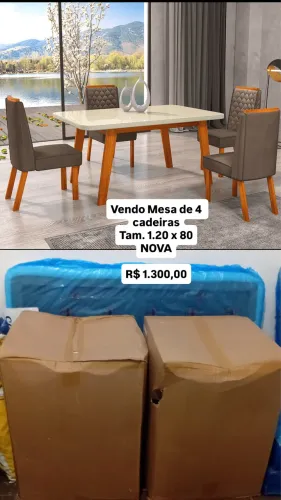 Mesa 4 cadeiras - Nova
