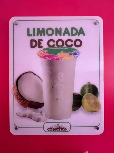 Paineis COSECHAS (de Acrílico expositor (4 unidades) com suportes de Inox