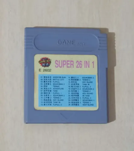 Cartucho Super 26 em 1 Game Boy - Clássicos!