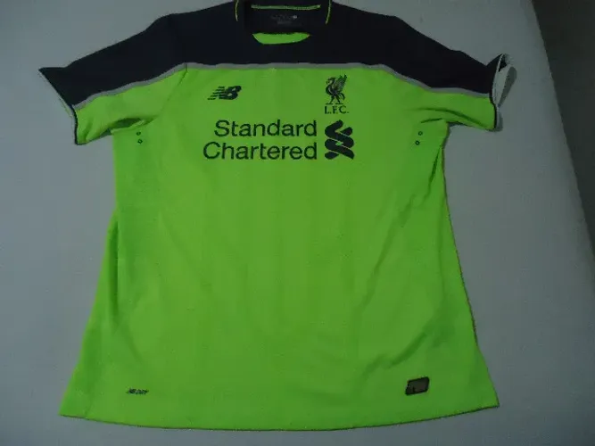 new balance - camisa do liverpool 2016/17 - tam g - desgaste no patrocinio - original