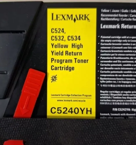 Cartucho de Toner Amarelo de Alto Rendimento Lexmark C5240YH