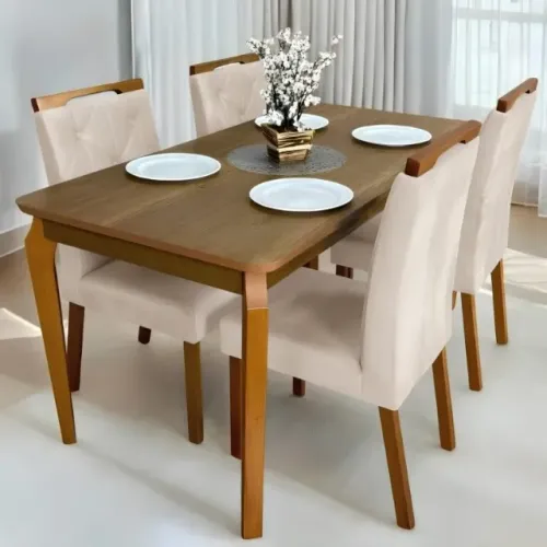 sala mesa de jantar com 4 cadeiras 