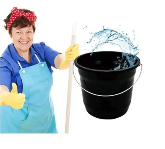 Balde de Limpeza Preto 5 Litros