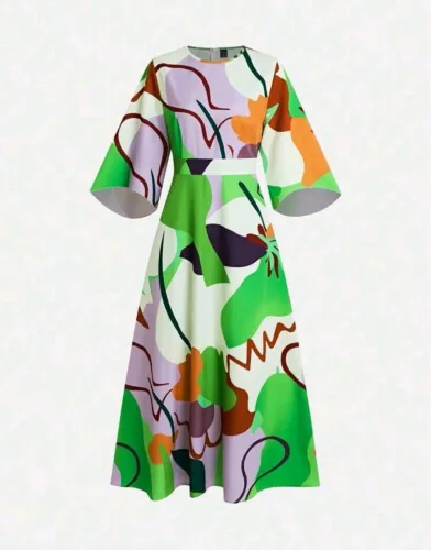 Vestido longo estampado