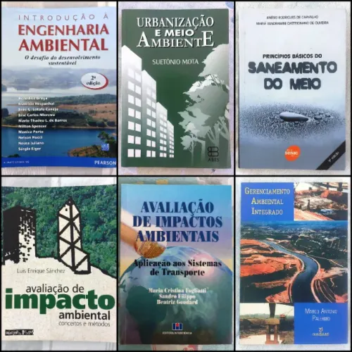 Livros de Eng Ambiental, Florestal e de Seg do Trabalho; Química, Ecologia e Biologia.