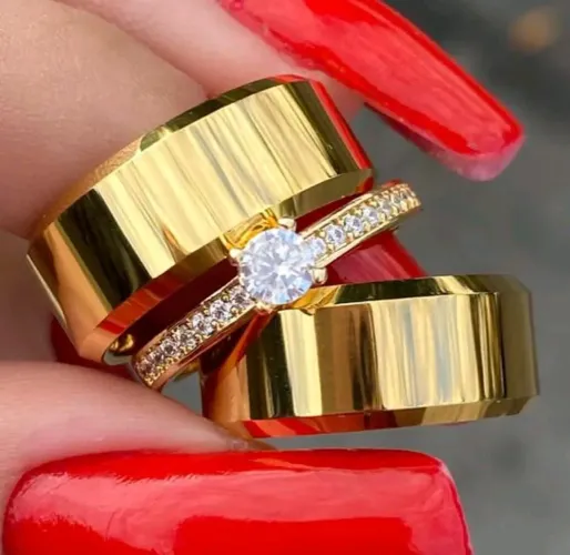 ALIANÇAS DE MOEDA ANTIGA NOIVADO E CASAMENTO