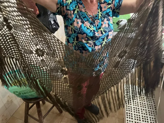 Dois xale Echarpe artesanal de crochê 