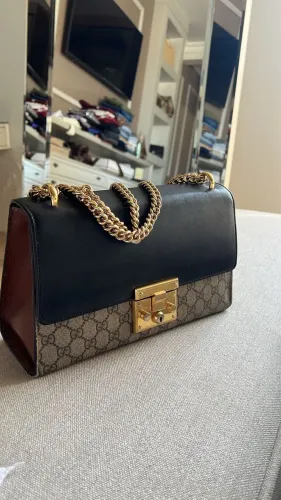 Bolsa Gucci Small GG Supreme Padlock