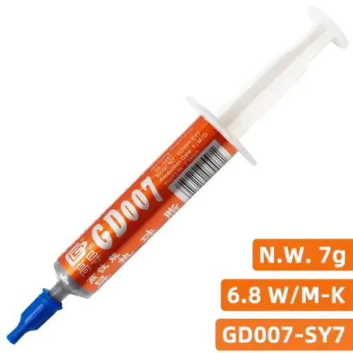 Pasta Térmica Profissional 7G GD007 6.8 w/m-k Alto Desempenho Gamer Prata Silver