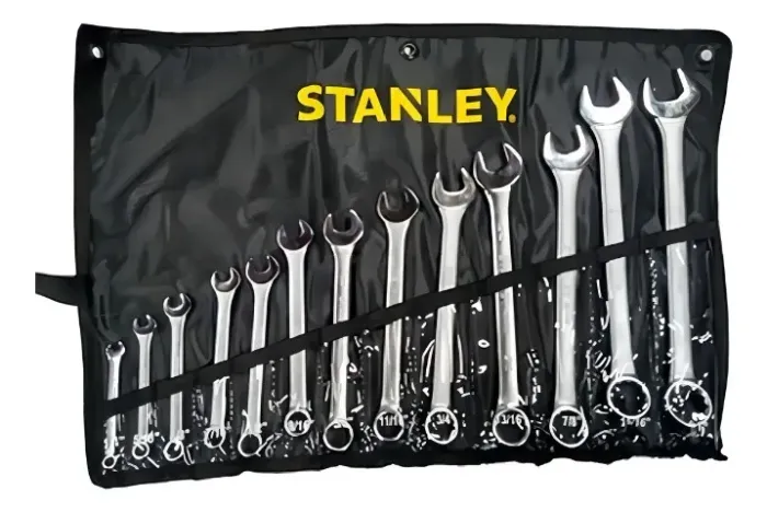 JOGO DE CHAVES COMBINADAS STANLEY C/13PCS 1/4 A 1POL