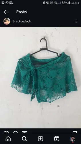 Bolero de renda verde