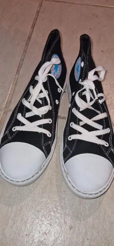 Tenis preto all star novo cano alto tam 42