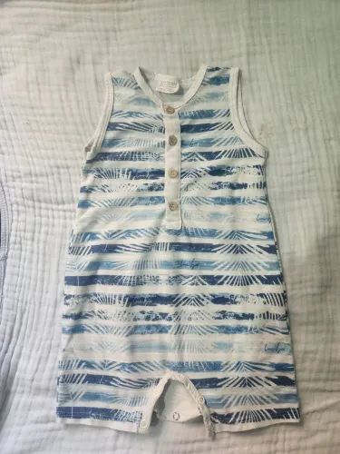 Macacão Infantil Estampado azul