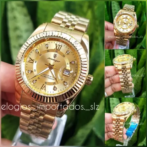 RELÓGIO MASCULINO POEDAGAR - Pulseira de AÇO INOXIDÁVEL - GARANTIA - ENTREGA Facilitada