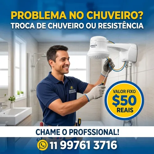 Troca de chuveiro ou resistência