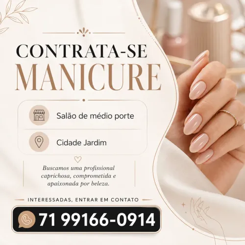 Contrata-se manicure