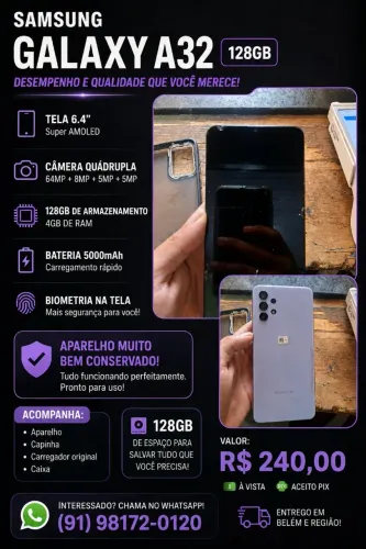 Samsung Galaxy A32 128GB - Excelente Estado | Apenas R$ 240!