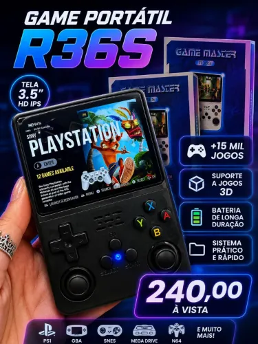 Game portátil R36S promoção
