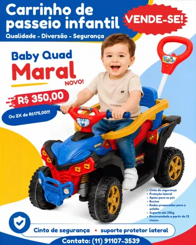 CARRINHO DE PASSEIO INFANTIL!