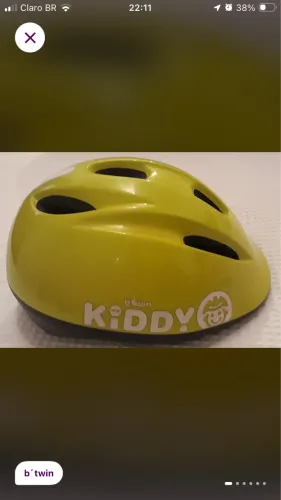 Capacete Btwin na cor 52 a 56cm