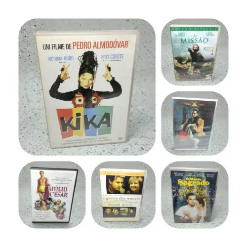 Lote 6 DVDs Cinema Clássico & Cult - Kika + A Missão + Amor Sublime Amor (Lacrado) + Júlio