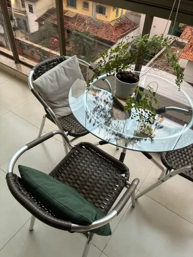 Mesa de alumínio para varanda