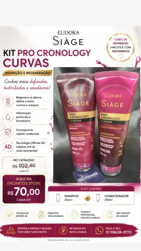 Shampoo e condicionador Siáge pro cronology promoção