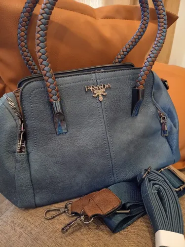 Bolsa de mão Prada Azul / Linha Premium