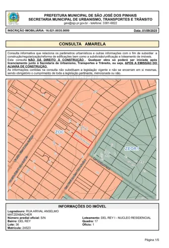 Terreno lote 560m São José dos Pinhais