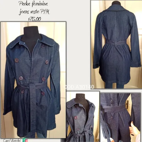 Parka jeans feminina