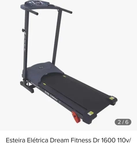 Esteira Elétrica Dream Fitness dobrável preto 110v