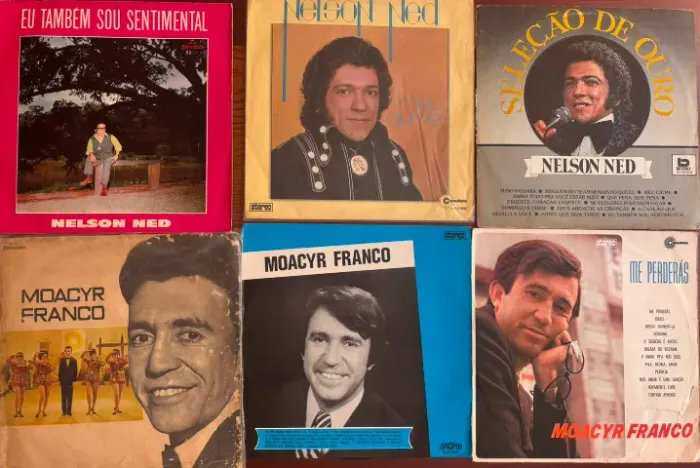 Lote 6 Discos de Vinil Moacyr Franco e Nelson Ned