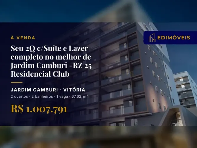 Seu novo lar em Jardim Camburi: Apartamento 2 quartos com suíte e área de lazer