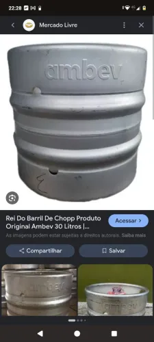 Barril de chopp 30 litros AmBev 