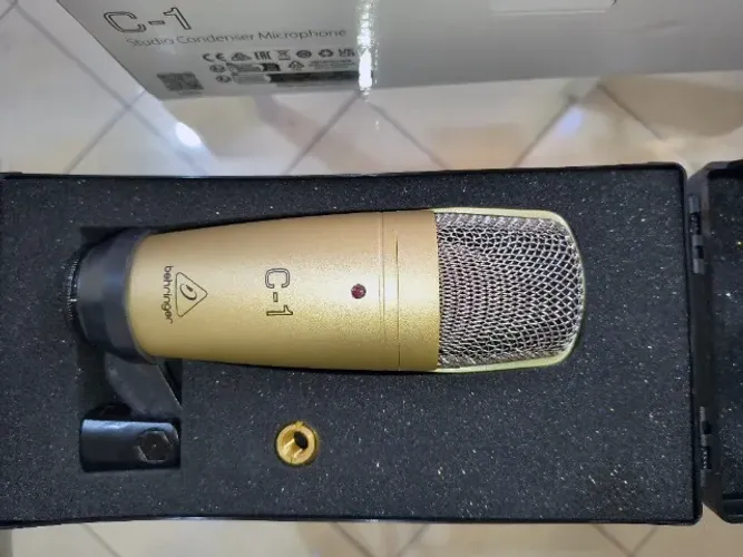Microfone Behringer C-1 Condensador dourado (Novo na caixa) com nota fiscal.
