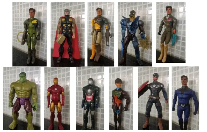 Lote 11 Bonecos Colecionáveis Marvel e DC - Heróis e Vilões