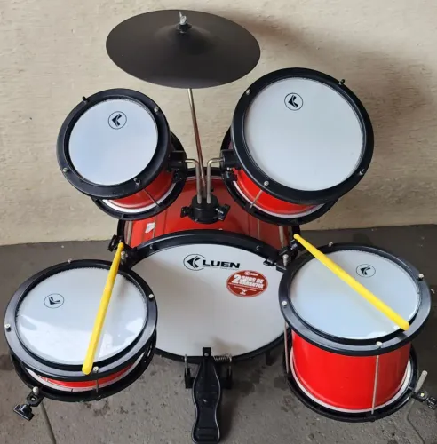 Bateria Infantil Luen Completa Cor Vermelho