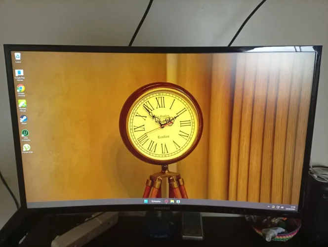 Monitor Samsung Curvo 24" Full HD + Braço Articulado ELG F80N com Pistão a Gás