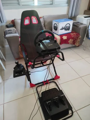 volante logitech g29 com cambio e cockpit